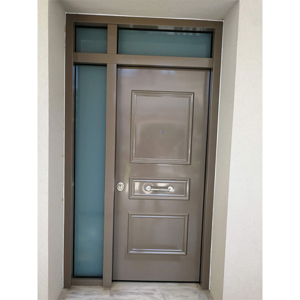 Πόρτα Ασφαλείας εισ΄οδου με επένδυση αλουμινίου 