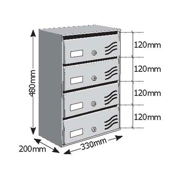 Mailbox Biometal 406 Florence